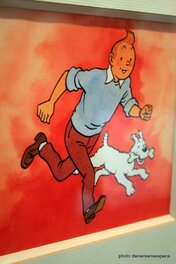 Hergé - Portrait de Tintin - Illustration originale