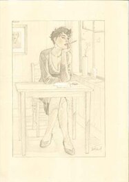 André Juillard - Juillard crayonné Louise - Illustration originale