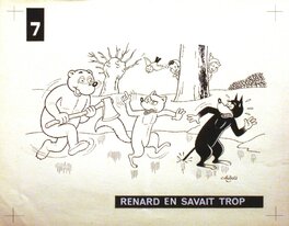 Couverture originale - Dubois Claude - Sylvain & Sylvette (série 3) - couverture T7 Fleurette - encre