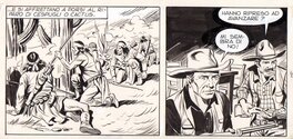 Planche originale - Tex Willer numéro 247 (Sfida nel cayon) page 47, strip du milieu