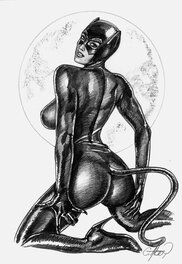 Claudio Aboy - Catwoman - Illustration originale