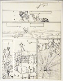 François Schuiten - Schuiten, Nogegon, planche 8 (plus crayonné et ébauche) - Comic Strip