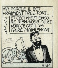 Planche originale - Tintin Les 7 Boules de Cristal