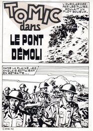 Jean-Paul Decoudun - Tomic, "Le pont démoli" - Téméraire n°66,  Artima - Planche originale