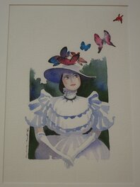 Chloé Cruchaudet - Ida, les papillons - Illustration originale