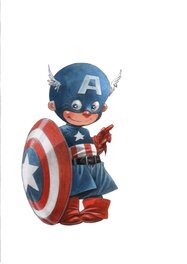 Alberto Varanda - Little Captain America - Illustration originale