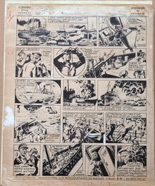 Raymond Cazanave - Chasse au corsaire !! - coq Hardi 1946 du numéro 10 au 31 - Planche originale