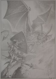 Arnaud Leterrier - Dragon - commission - Illustration originale