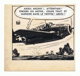 Victor Hubinon - Tarawa Atoll sanglant, 1948. - Planche originale