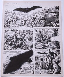 Ted Kearon - The mystery of the giant bats - revue lion 7 janvier 1967 - Planche originale
