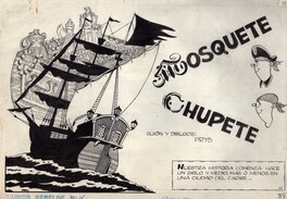 Prys Tupa - Mosquete y Chupete - Page titre, revue Humor Rebelde n°14 (Argentine) années 60 - Planche originale