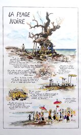 Simon Hureau - La plage noire - Planche originale