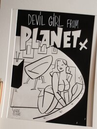Serge Clerc - Devil girl from planet X.  2010 - Original Illustration