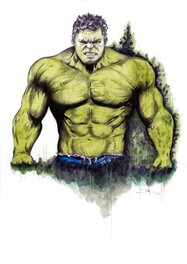 Tom Chanth - Hulk - Illustration originale