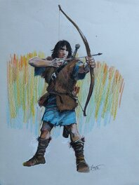 Grzegorz Rosinski - Thorgal - Les archers - Illustration originale