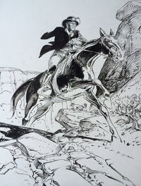François Boucq - Bouncer à cheval - Original Illustration