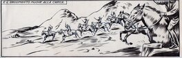 Carlo Cossio - Case d'un western publié par la Sage dans les années 1950 - Planche originale