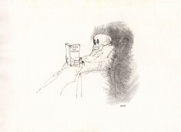 Paul Flora - Crime and Passion - Illustration originale
