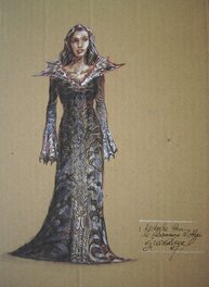 Gwendal Lemercier - Elfe en Robe Noire - Original Illustration