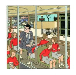 Joost Swarte - Hommage à "Zazie dans le métro" - Illustration originale