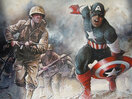 Fabrice Le Hénanff - Captain América 1944 - Illustration originale