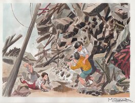 Miguel Quesada - Tremblement de terre - Illustration originale
