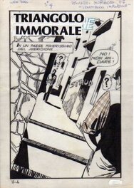 Giuseppe Montanari - Triangolo immorale - magazine Processi Morbosi n° 7 - Planche originale