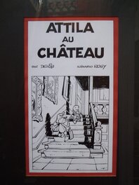 Derib - Attila n° 2, « Attila au Château », page de titre, 1969. - Illustration originale