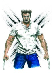 Tom Chanth - Illustration de Wolverine - Illustration originale