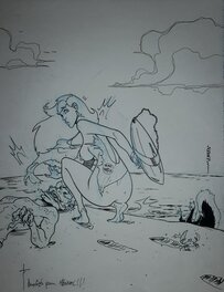 Louis - Charlie sauveteuse en mer - Original Illustration