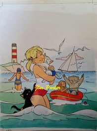 Jean Sidobre - Caroline en vacances Collages amusants - Couverture originale
