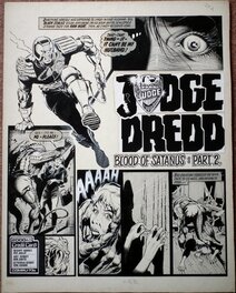 Ron Smith - Judge Dredd - The Blood Of Satanus by Ron Smith - 2000AD Prog 153 - Planche originale