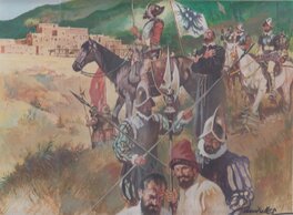 Josep Maria Miralles - Conquistadors espagnols - Illustration originale