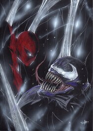 Anthony Darr - Spider man VS Venom - Illustration originale