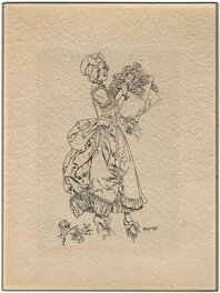 Chéri Hérouard - Illustration à l'encre - Illustration originale