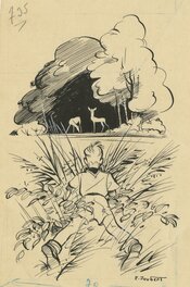 Pierre Joubert - Joubert - L'Escoute 1944 - Original Illustration
