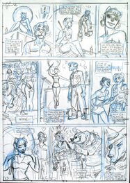 Juanjo Guarnido - Blacksad 05 ( Amarillo)  (Ensemble crayonné + aquarelle centrale) - Comic Strip