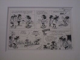 André Franquin - Gaston patins à piles Planche et Couverture - Comic Strip