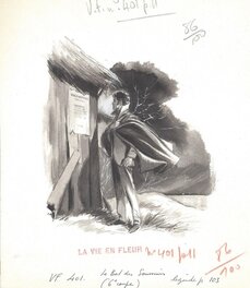Jacques Fromont - Le bal des souvenirs - Illustration parue dans le n°401 du magazine La vie en fleurs. - Planche originale