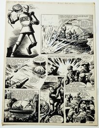 Ted Kearon - Archie le Robot - " El lobo" 8ième aventure - page LION - 22 octobre 1960 - Planche originale