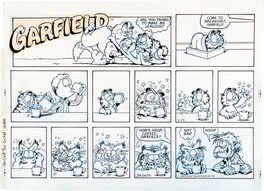 Jim Davis - Garfield - Sunday du 24/04/1988 - Planche originale
