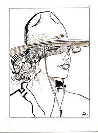 Jean Giraud - Portrait de Chihuahua Pearl - Illustration originale
