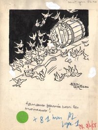 Alain Saint-Ogan - Le chat - Illustration originale