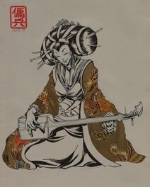 Paolo Deplano - Geisha - Illustration originale