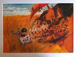 Lionel Marty - Illustration pour l'affiche 25 ème heure du livre du Mans - Illustration originale