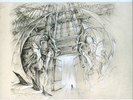 Elian Black'Mor - La Porte des Automates - Illustration originale