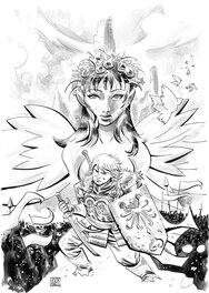 Victor Santos - "La Emperatriz de Hielo" - Illustration originale