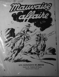 André Oulié - Couverture Originale - Les aventures de Zorro - Couverture originale