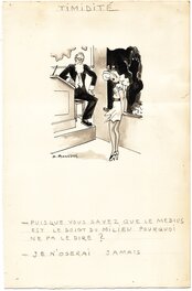 Louis Bonnotte - "timidité" - Original Illustration