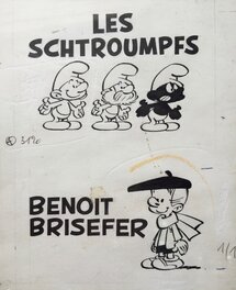 Peyo - Merchandising Schtroumpfs et Benoît Brisefer - Original art